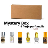Mysterybox Parfumolie met flesjes parfumolie in een mysterieuze verpakking